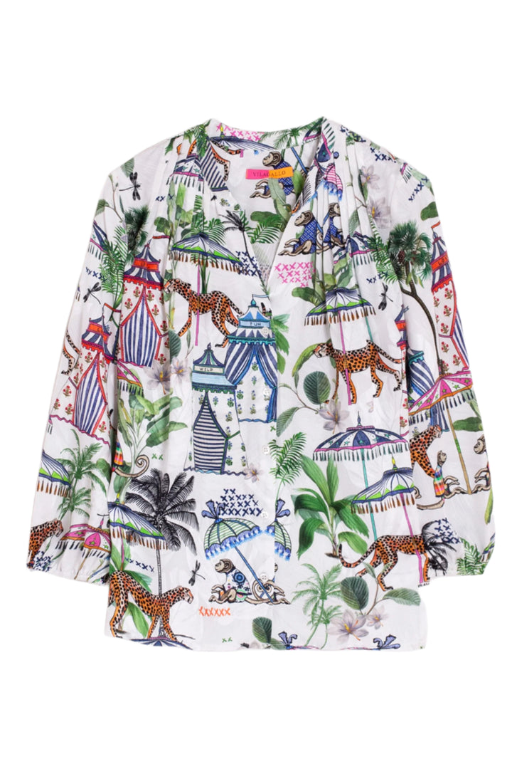 Vilagallo 32572 White Chillout Print Shirt