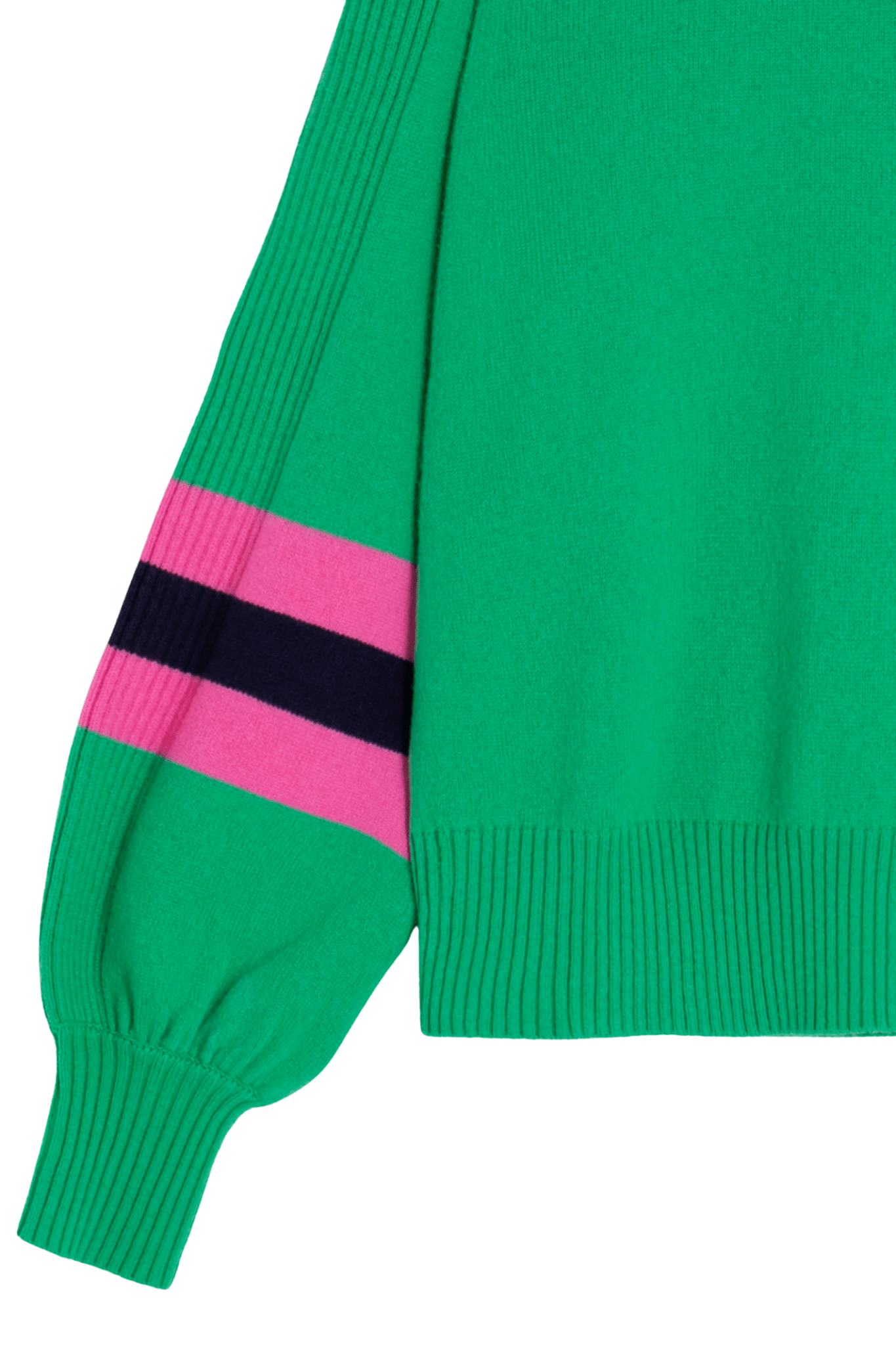 Vilagallo 32725 Green Pink & Navy Balloon Sleeve Jumper - Dotique - Vilagallo