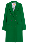 Vilagallo 32862 Green Double-Breasted Tailored Coat by Vilagallo Shop Vilagallo at Dotique for elegant outerwear.