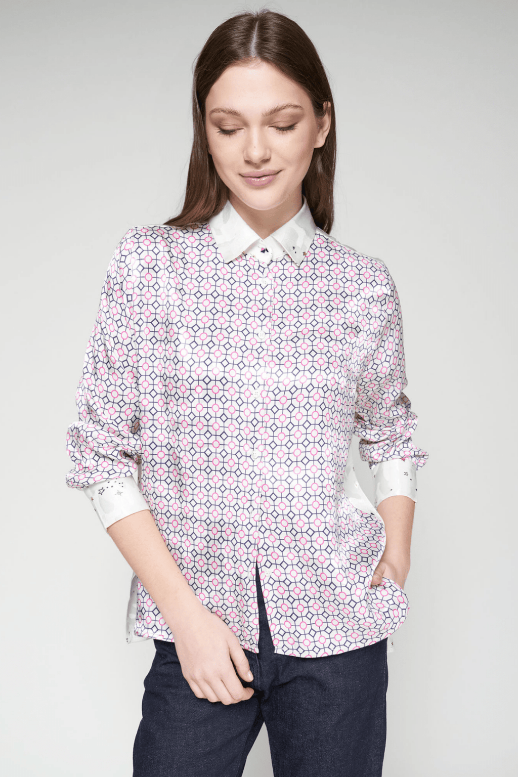 Vilagallo 32974 Graphic Back Print Shirt - Dotique - Vilagallo