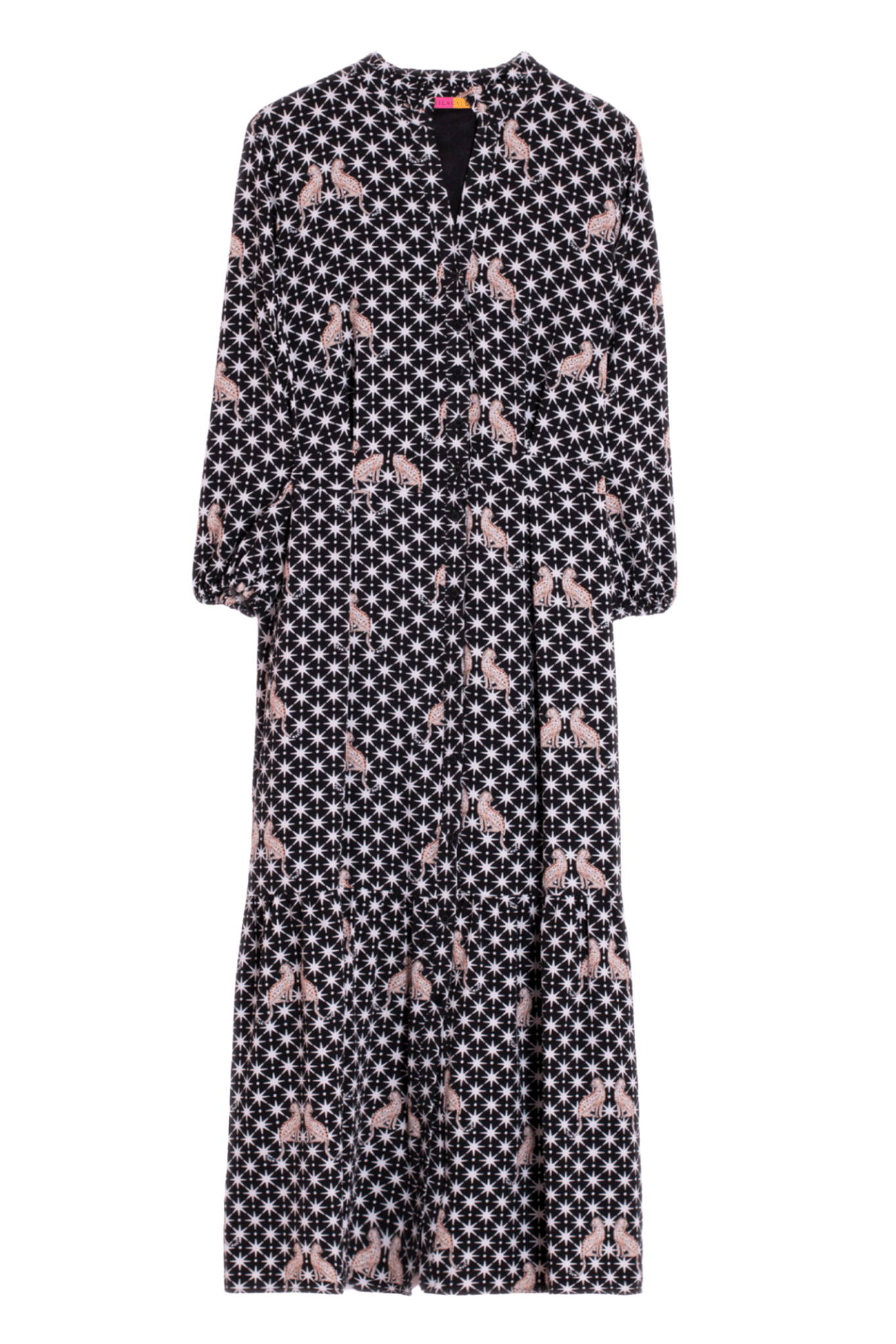 Vilagallo 33005 Leopard Print Midi Dress by Vilagallo with star pattern, shop Vilagallo at Dotique.
