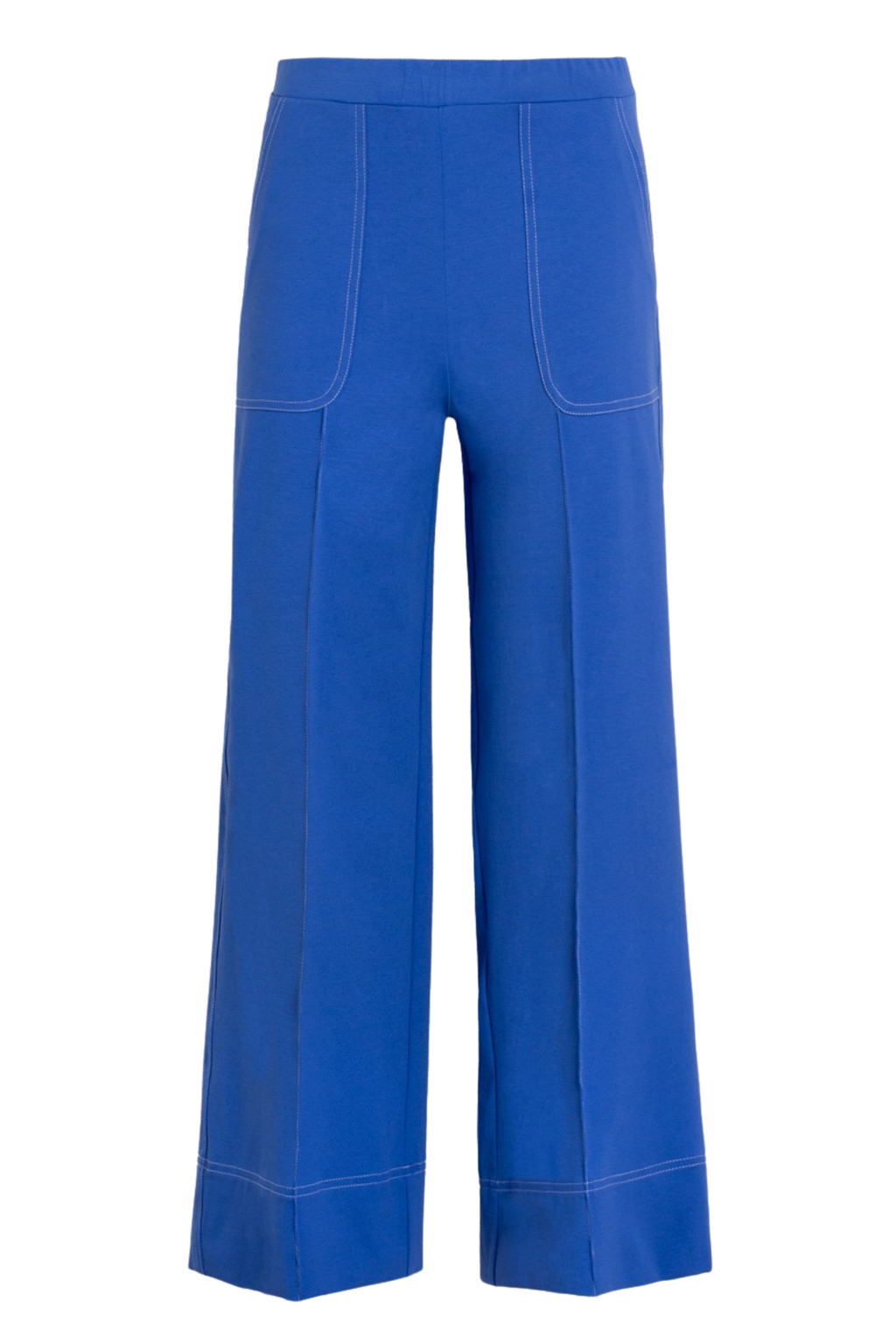 Vilagallo 33272 Blue Wide Leg Trousers Punto Roma by Vilagallo, shop stylish pieces at Dotique now.