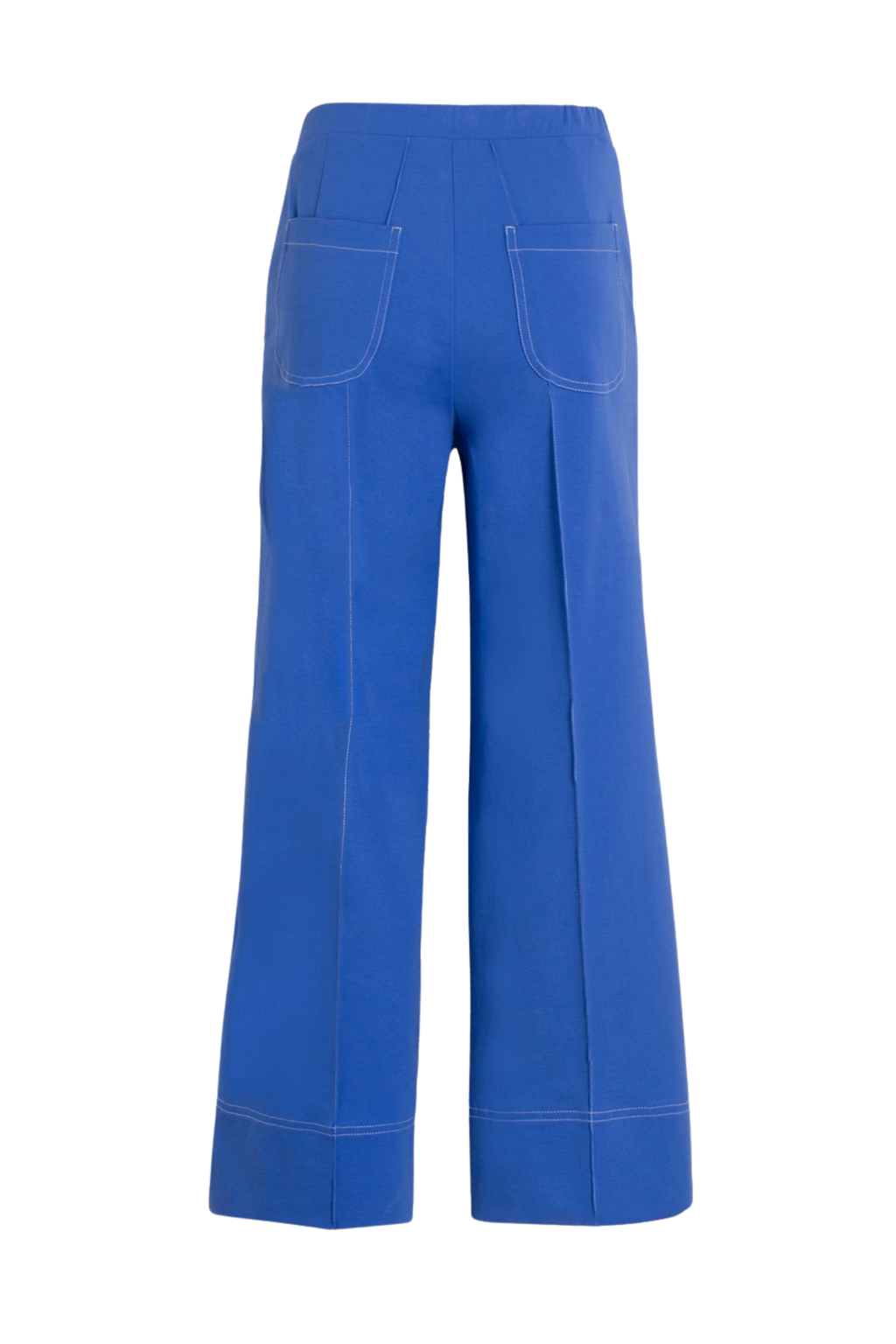 Vilagallo 33272 Blue Wide Leg Trousers Punto Roma by Vilagallo, shop Vilagallo styles at Dotique online store.