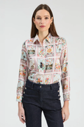 Vilagallo 33787 Madrid Twill Printed Shirt by Vilagallo Shop Vilagallo at Dotique