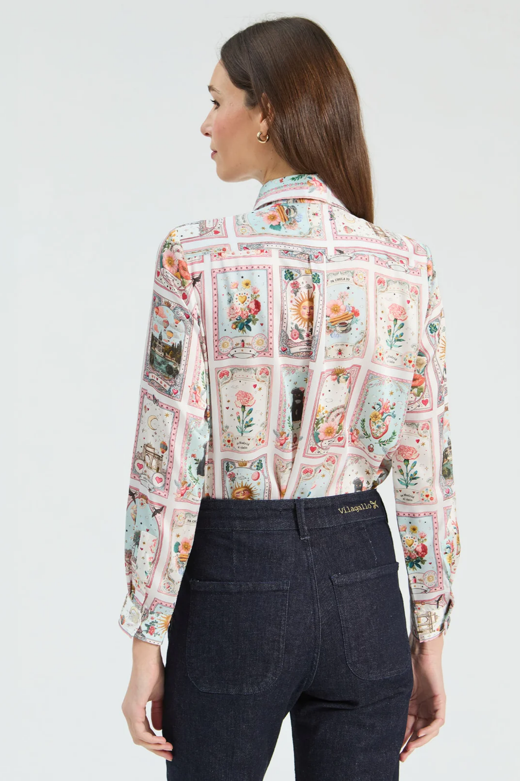 Vilagallo 33787 Madrid Twill Printed Shirt model view Shop Vilagallo at Dotique