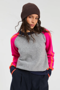 Vilagallo 34127 Grey Multicolour Lambswool Jumper. Shop Vilagallo at Dotique