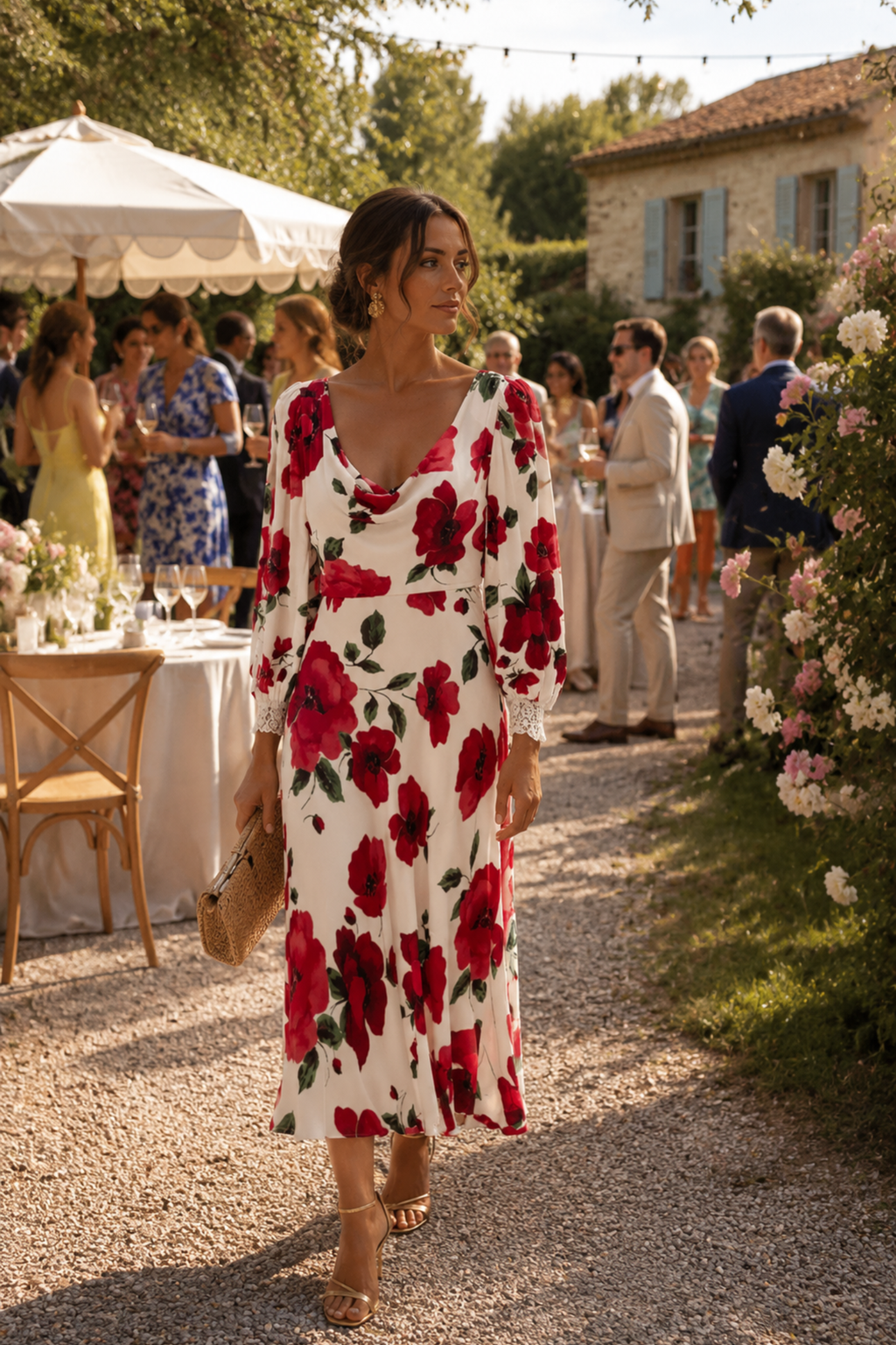 Sirens Violet  Cream Poppy Dress
