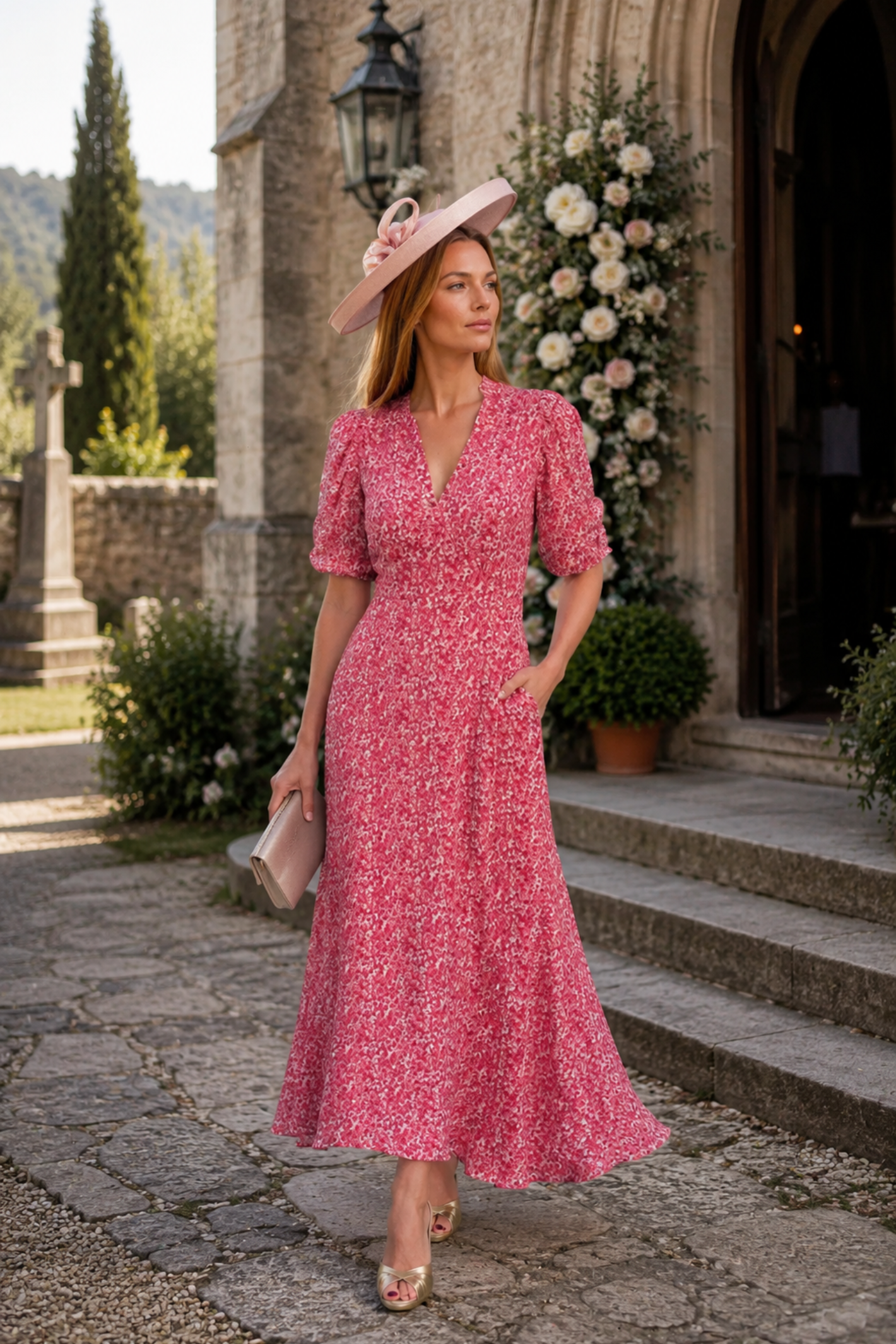 Sirens Elena Red Ditsy Print Dress