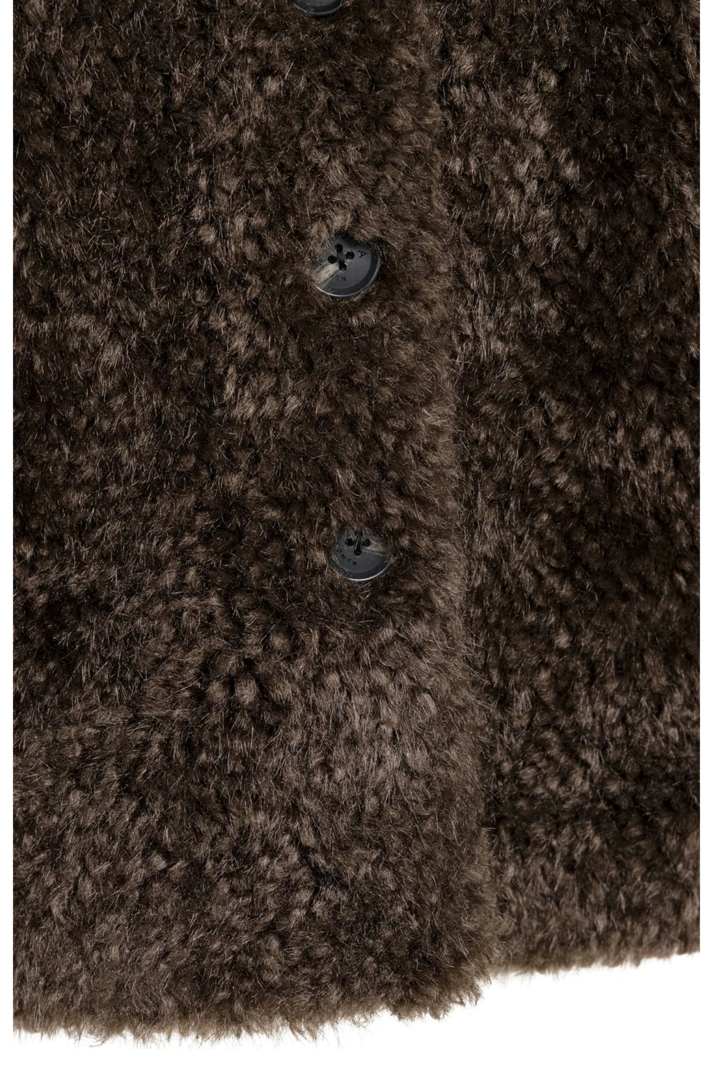 Yaya 02-001092-610 Oversized Short Faux Fur Jacket with Buttons Delicioso Brown by YAYA Shop YAYA at Dotique