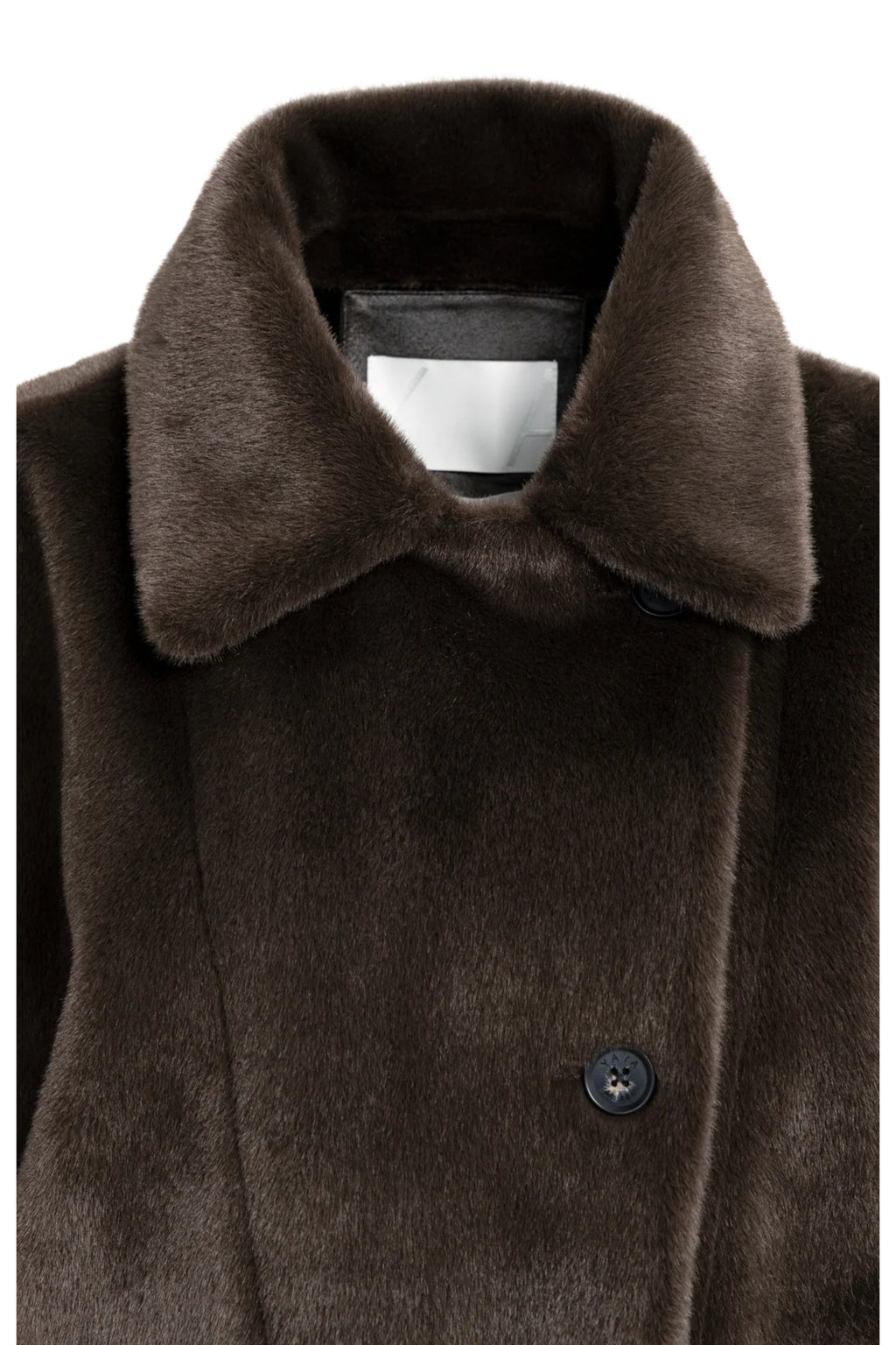 Yaya 02-009089-610 Oversized Reversible Faux Fur Jacket Delicioso Brown by YAYA Shop YAYA at Dotique
