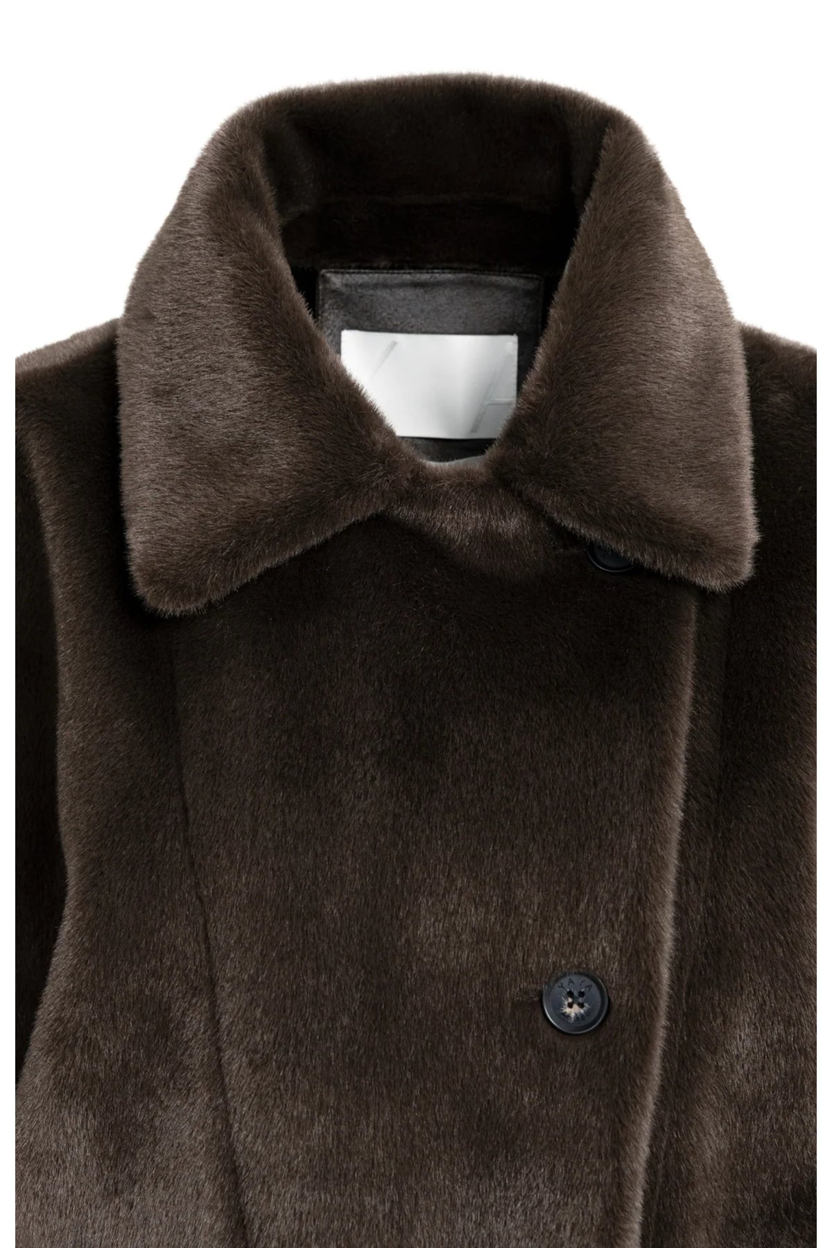 Yaya 02-009089-610 Oversized Reversible Faux Fur Jacket Delicioso Brown by YAYA Shop YAYA at Dotique