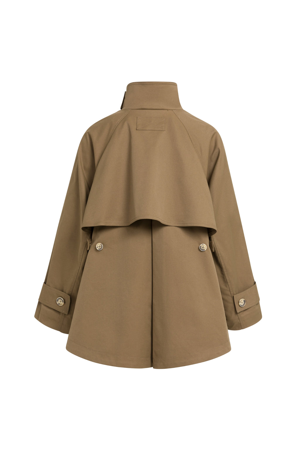 YAYA A-Line Trench Coat Jacket with Stand Collar - Teak Brown 02-001083-608