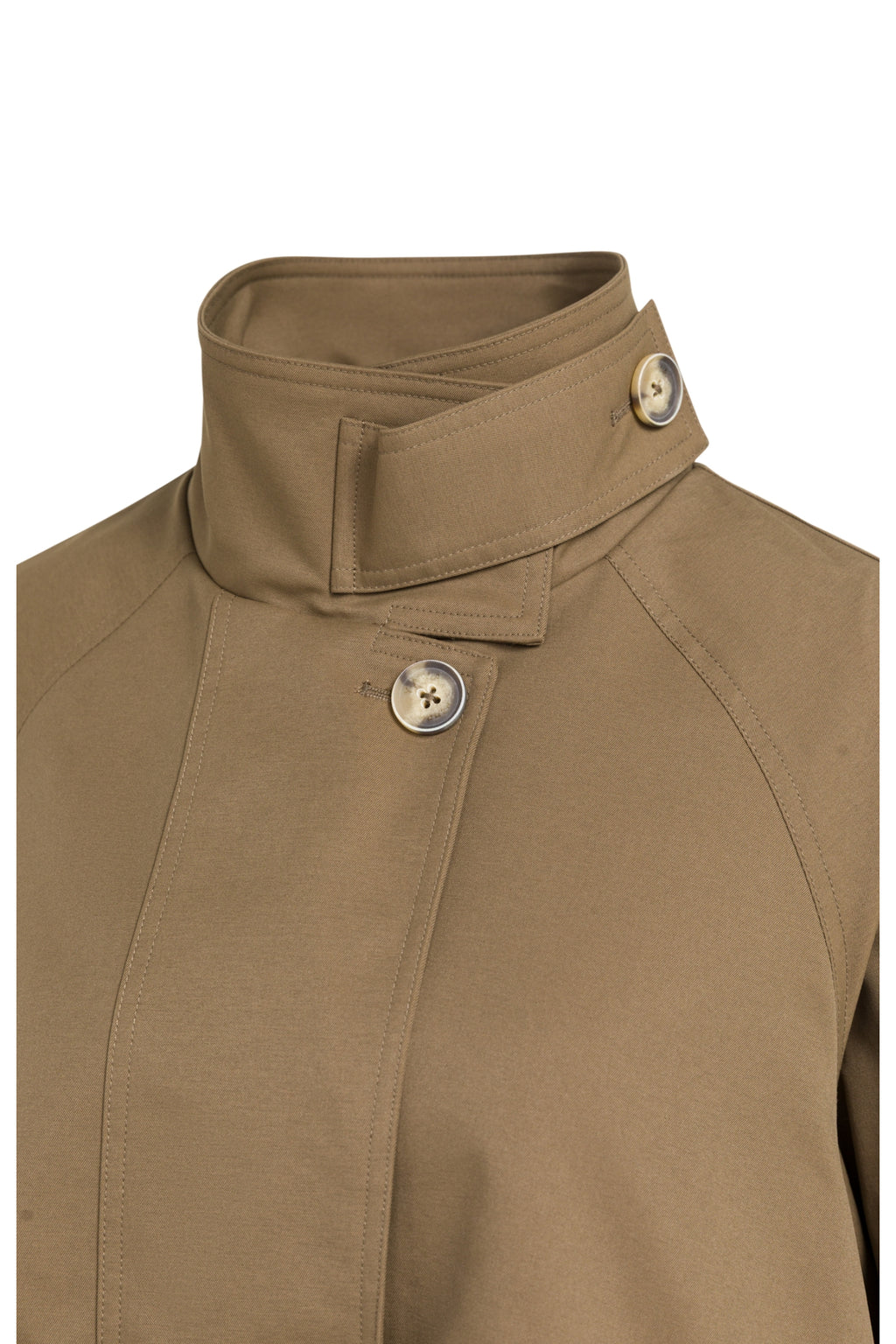 YAYA A-Line Trench Coat Jacket with Stand Collar - Teak Brown 02-001083-608