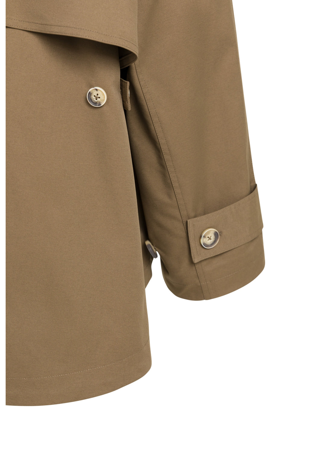 YAYA A-Line Trench Coat Jacket with Stand Collar - Teak Brown 02-001083-608