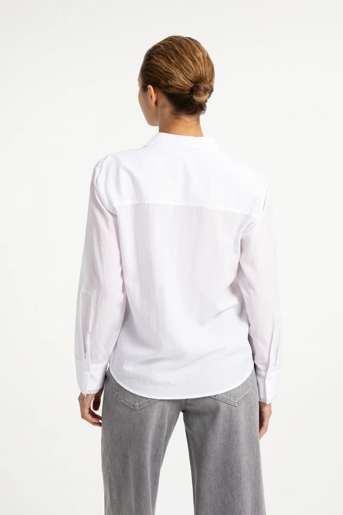 YAYA Blouse with Collar Detail - Pure White 01-201247-609