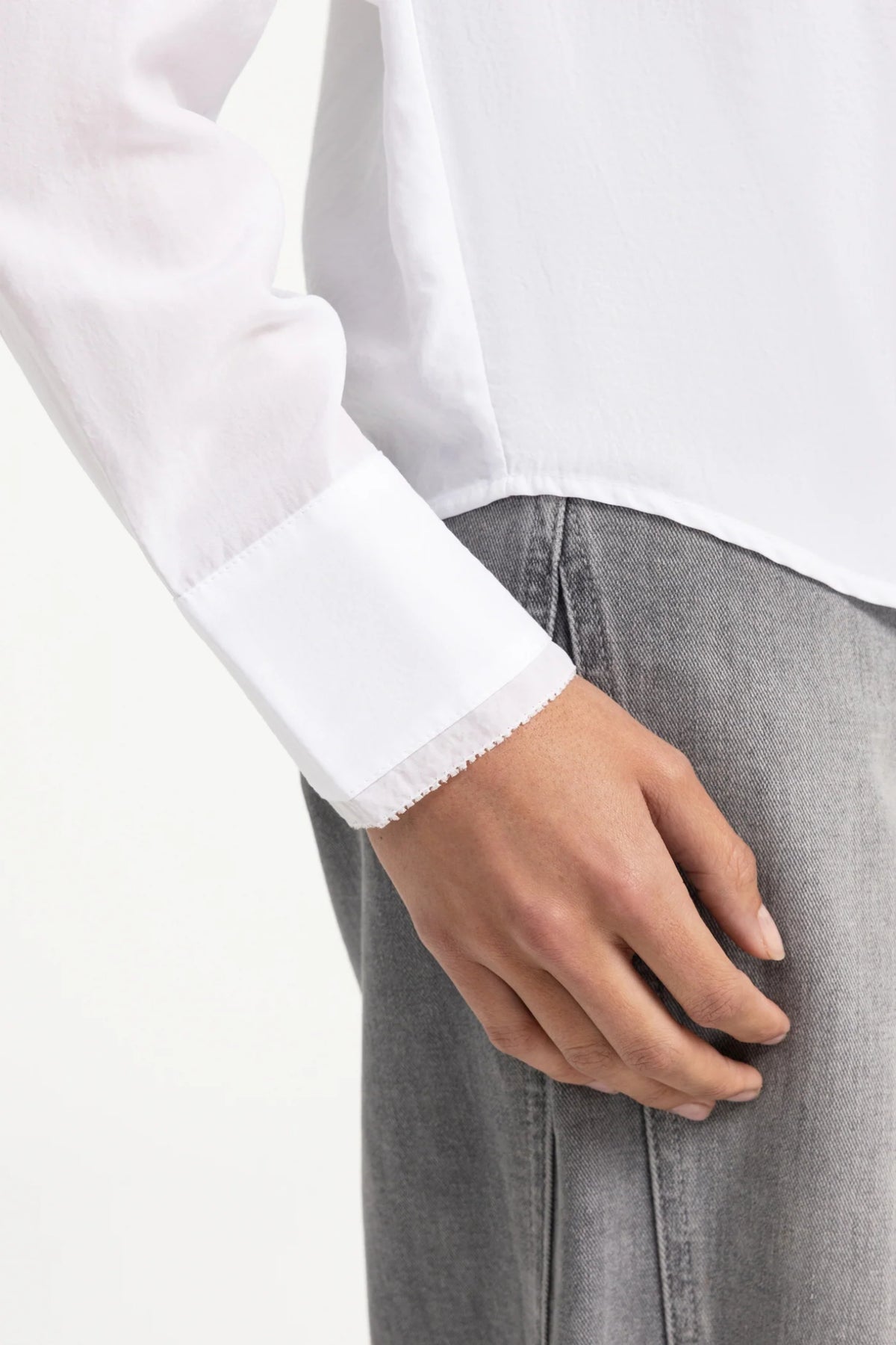 YAYA Blouse with Collar Detail - Pure White 01-201247-609