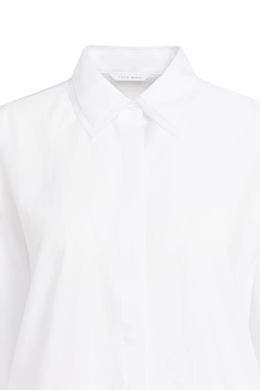 YAYA Blouse with Collar Detail - Pure White 01-201247-609