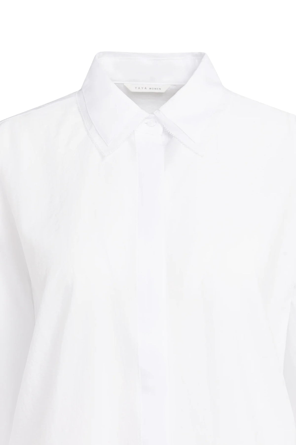 YAYA Blouse with Collar Detail - Pure White 01-201247-609