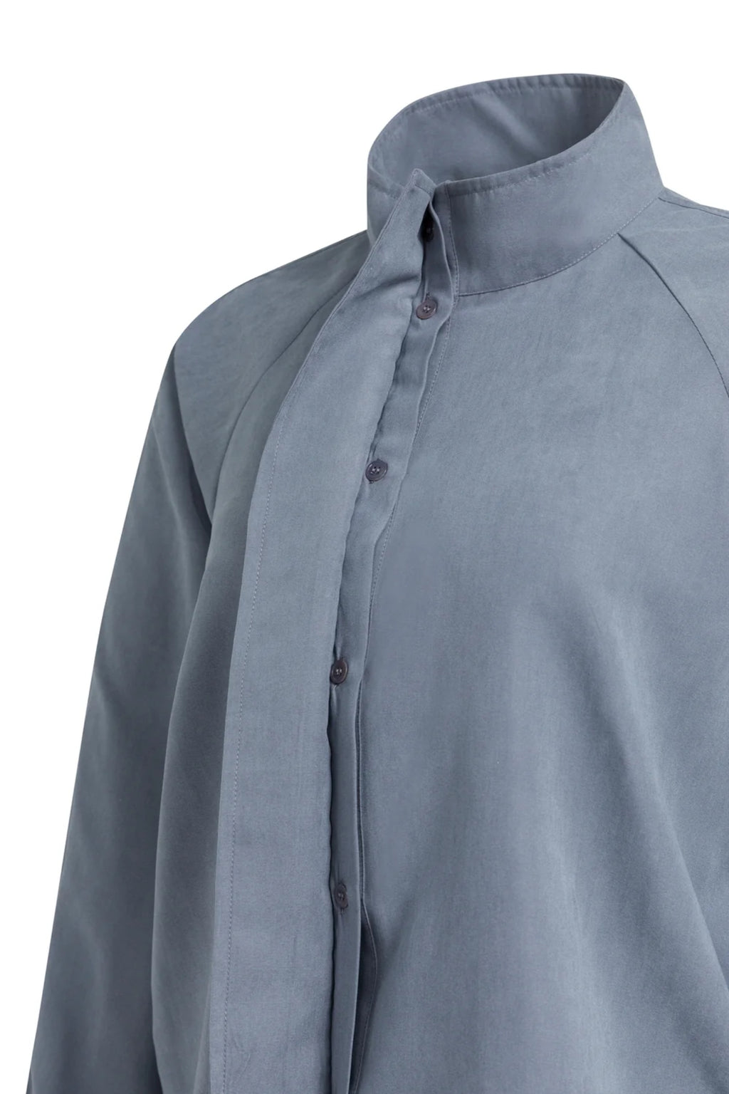 YAYA High Neck Raglan Blouse - Arctic Seal Grey 01-201248-609