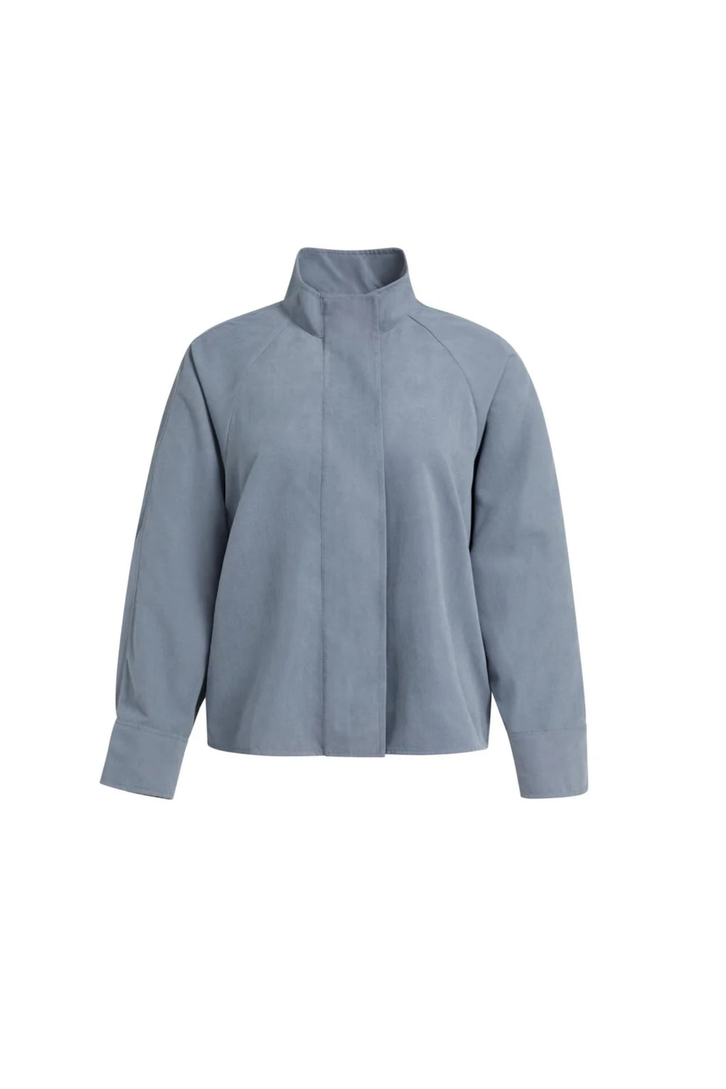 YAYA High Neck Raglan Blouse - Arctic Seal Grey 01-201248-609