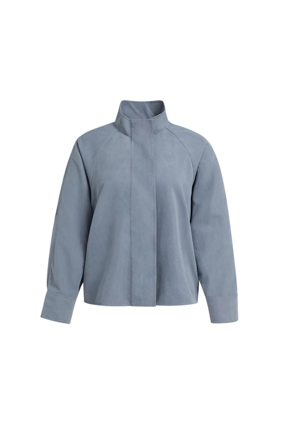 YAYA High Neck Raglan Blouse - Arctic Seal Grey 01-201248-609