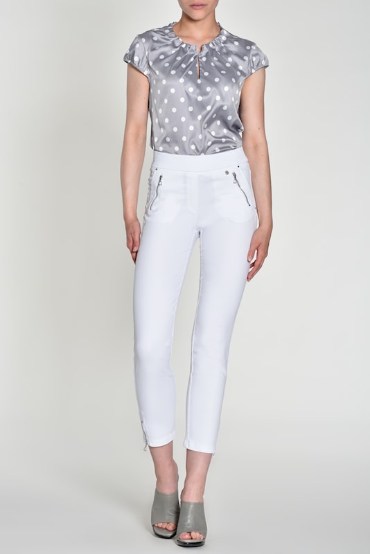 Robell 52489 Nena White Jean Dotique front 2