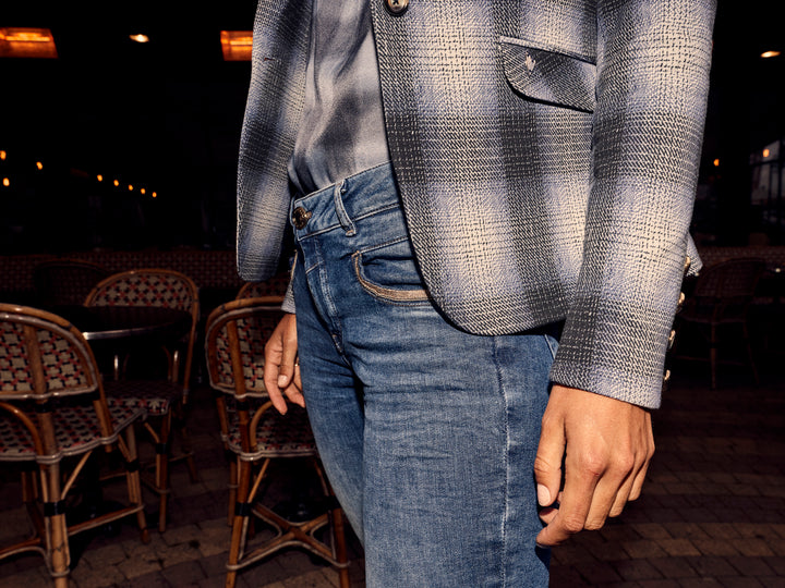 Mos Mosh Naomi Row Jeans Regular Blue Detail | Dotique