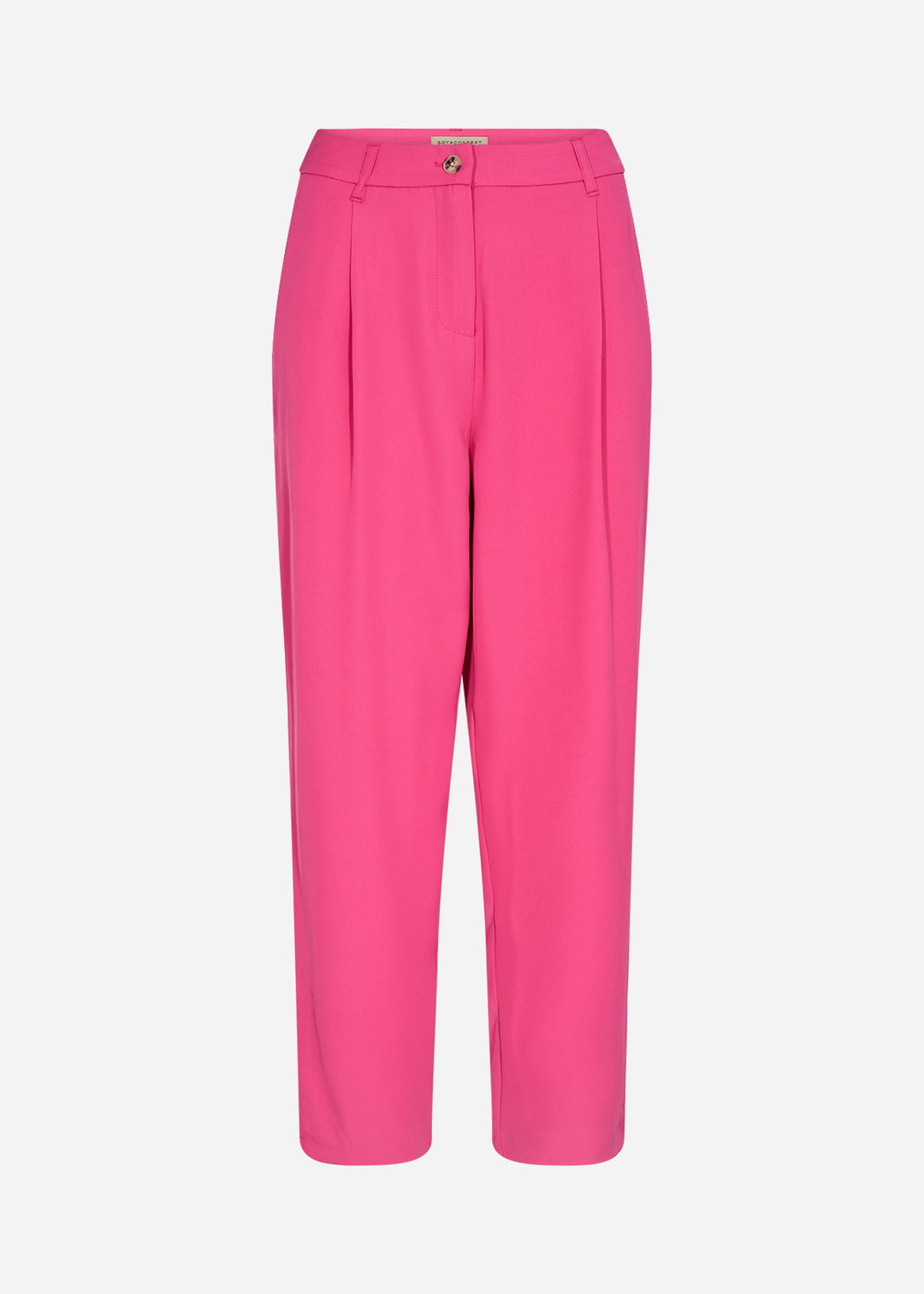 Soya Concept Gabi 12 Pink High Waisted Trouser Front View | Dotique