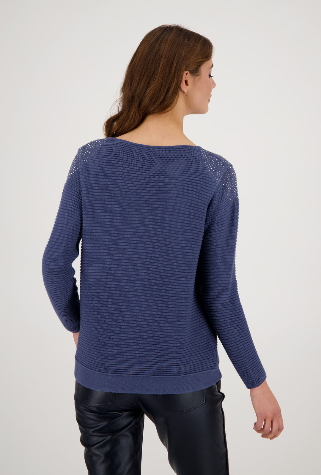 Monari 406129 Blue soft Cotton Sweater