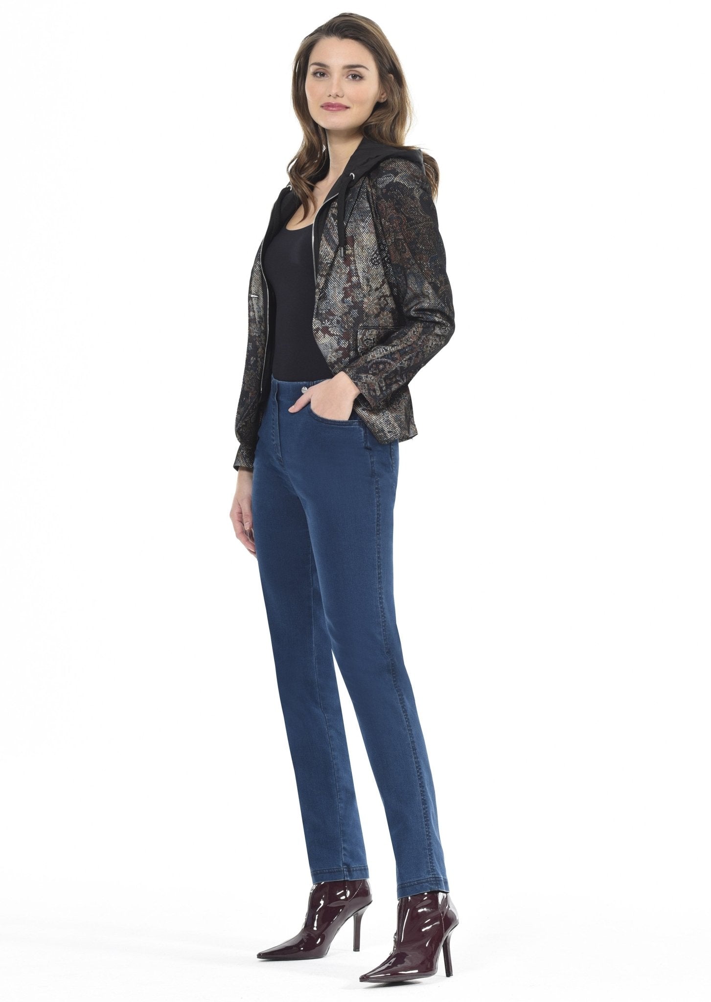 Robell 52560 Denim Bella Jean 73cm (Short) Col 64 - Blue Denim Front | Dotique