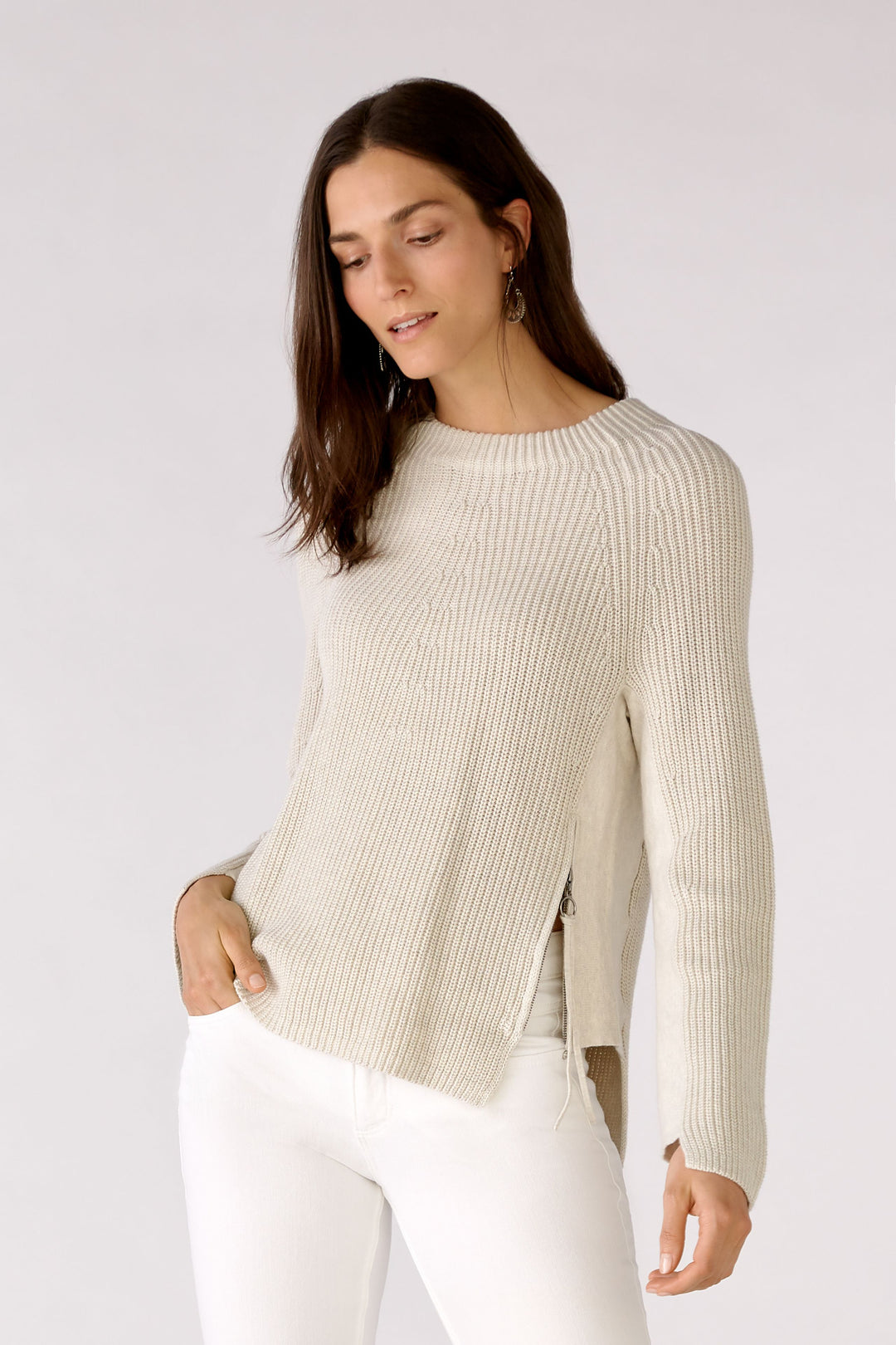 Oui 77657 Stone Pullover Dotique front 2