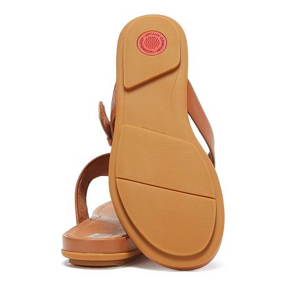 FitFlop Gracie Toe-Post Sandals Light Tan