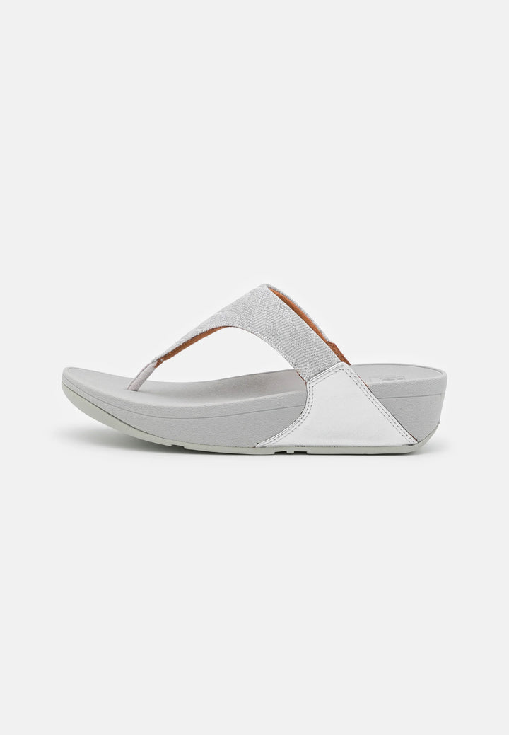 FitFlop Lulu Glitz Toe Post Sandal Silver Side | Dotique
