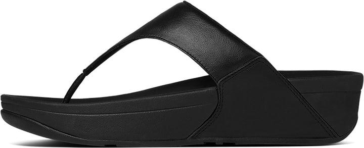 FitFlop Lulu Leather Toepost Black | Dotique