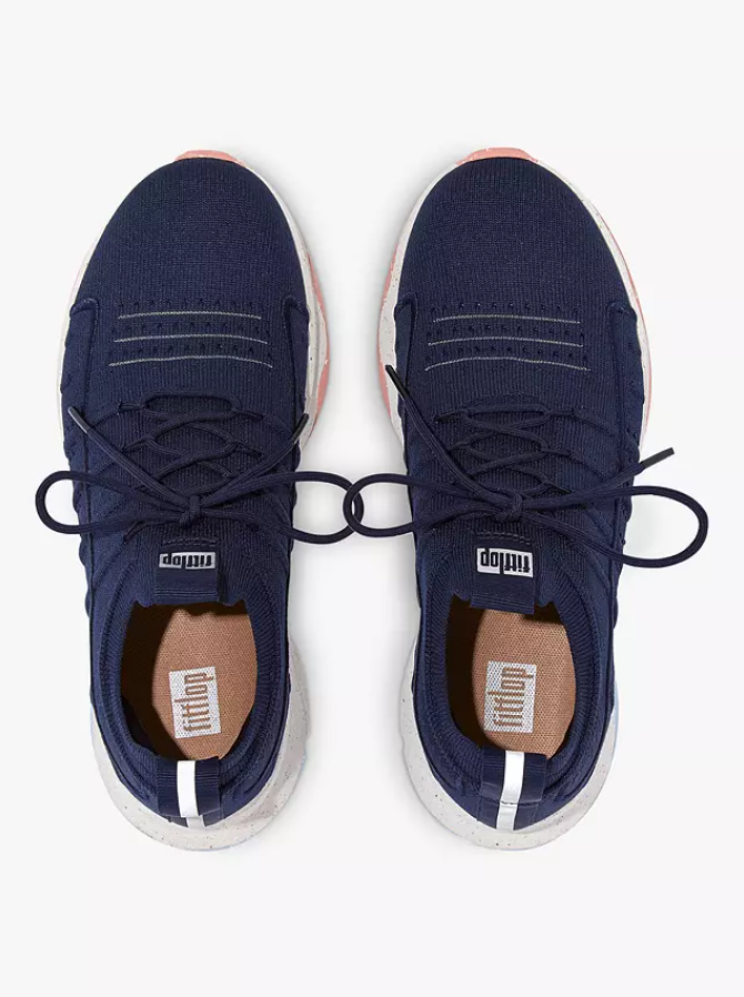 FitFlop Vitamin FF Knit Sports Trainers  Midnight Navy Dotique