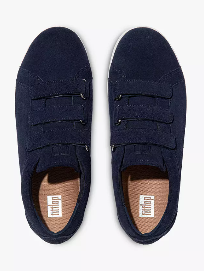 Fitflop Rally Strap Suede Trainers Midnight Navy Dotique Dotique
