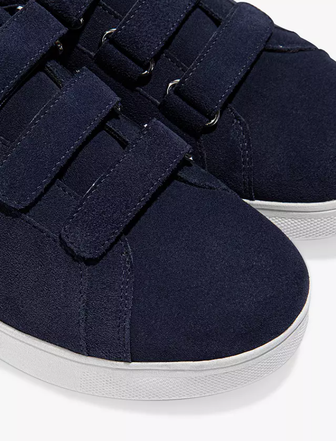 Fitflop Rally Strap Suede Trainers Midnight Navy  Dotique