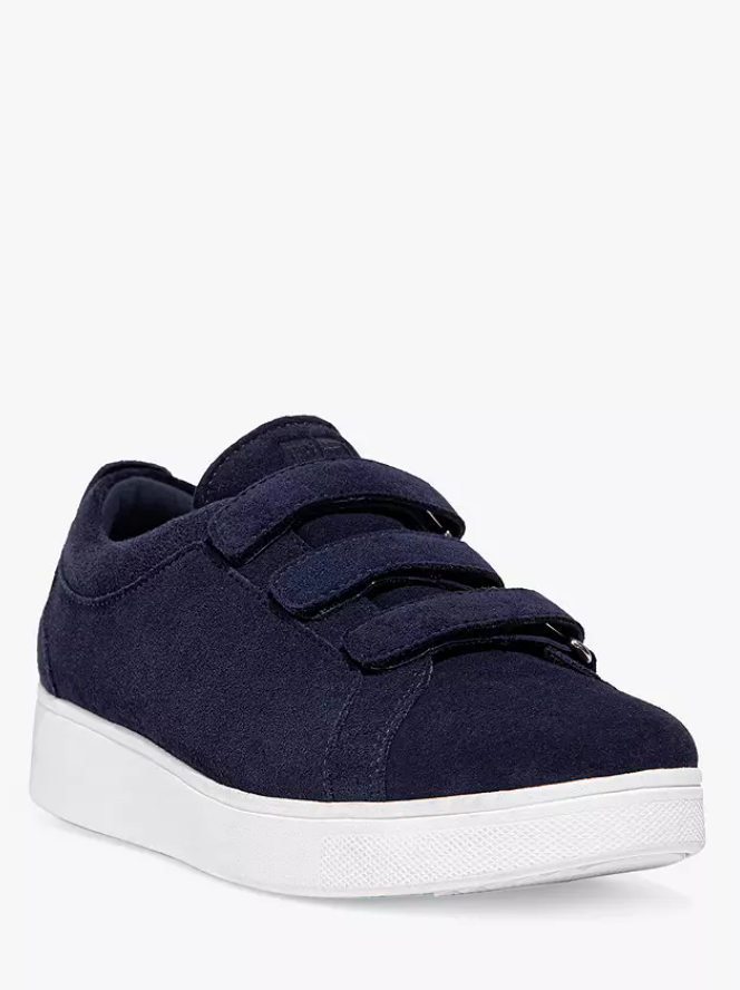 Fitflop Rally Strap Suede Trainers Midnight Navy Front | Dotique