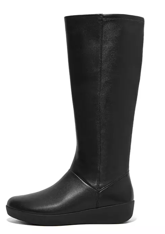 Fitflop Sumi Black Adjustable Knee High Boots Side | Dotique