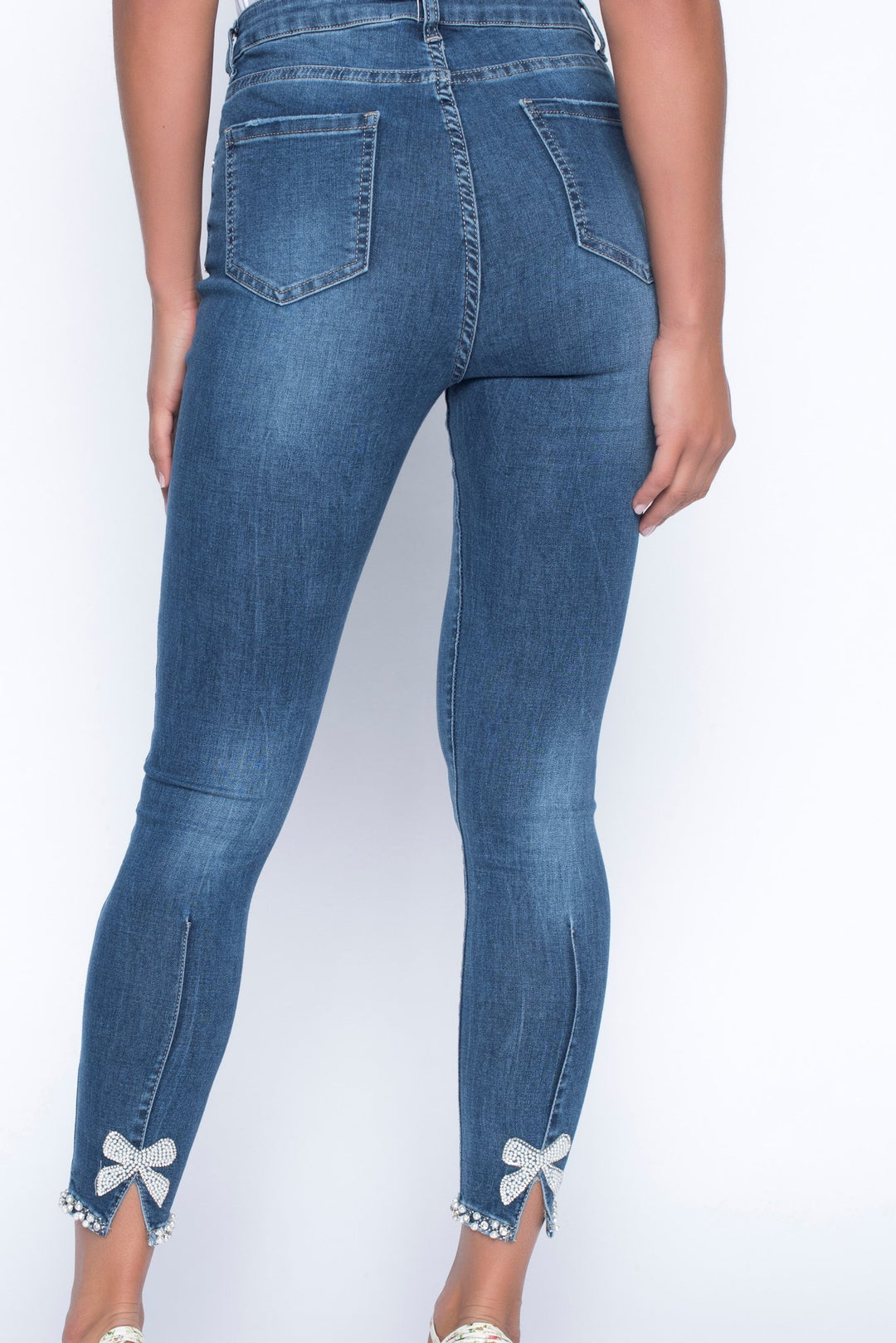 Frank Lyman 190117U  Jean with Pearl and Diamante Back Lifestyle | Dotique