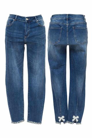 Frank Lyman 190117U  Jean with Pearl and Diamante Back and Front | Dotique