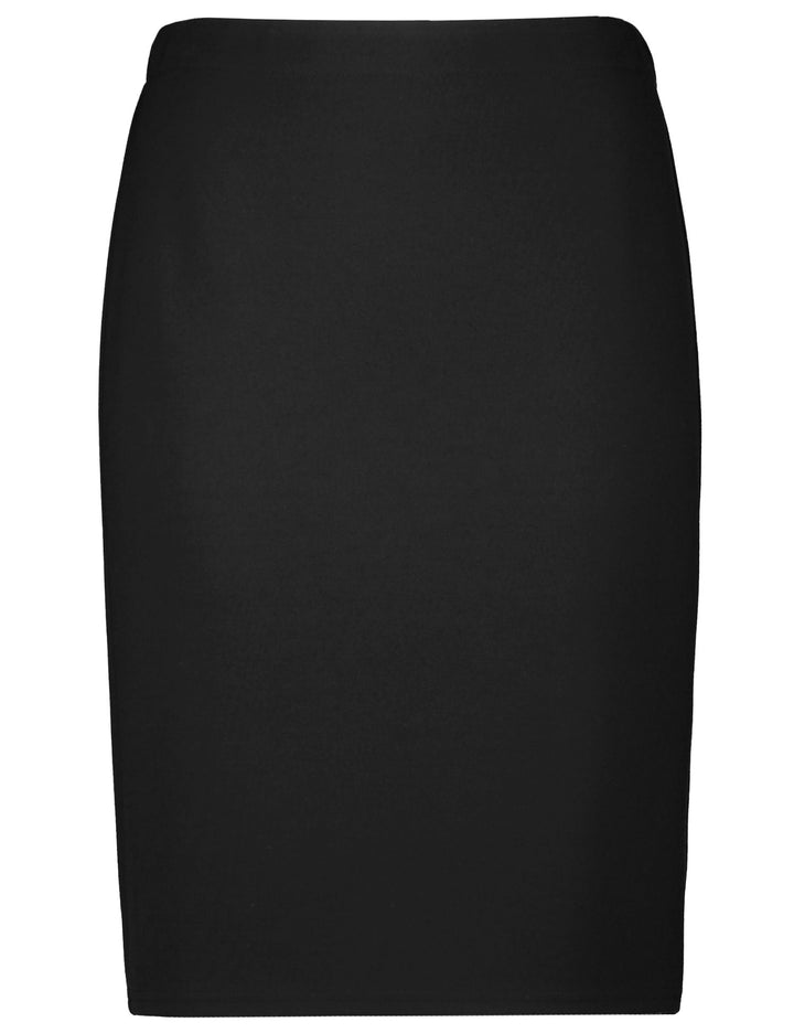 Gerry Weber 91075 Black Jersey Skirt Front | Dotique