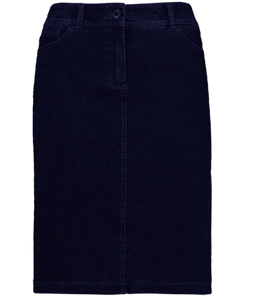 Gerry Weber 91079 Dark Blue Denim Skirt Front | Dotique