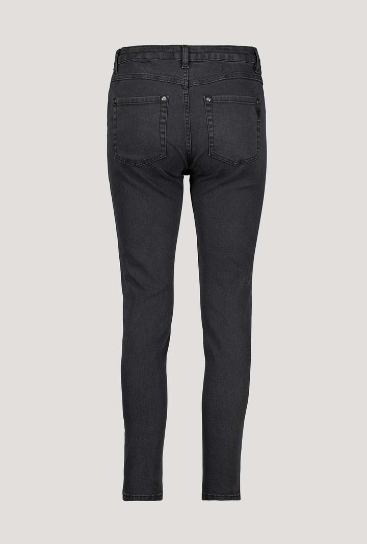 Monari 405892 Dark Grey Skinny Jeans with Rhinestones Back | Dotique