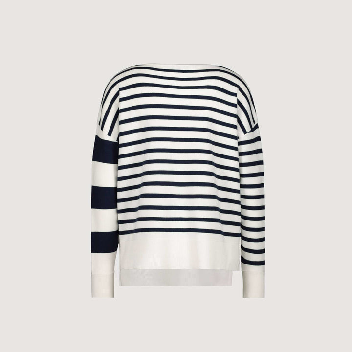 Monari 406907 Navy Striped Cotton Jumper