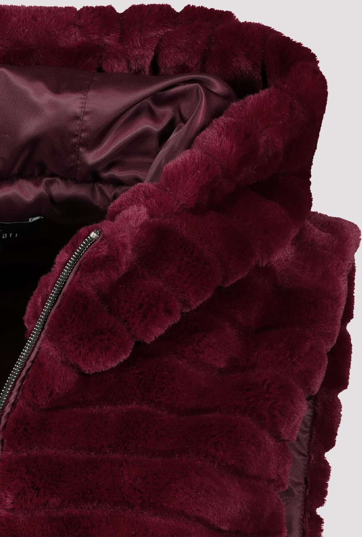 Monari 805713 Berry Wine Waistcoat Front Detail| Dotique