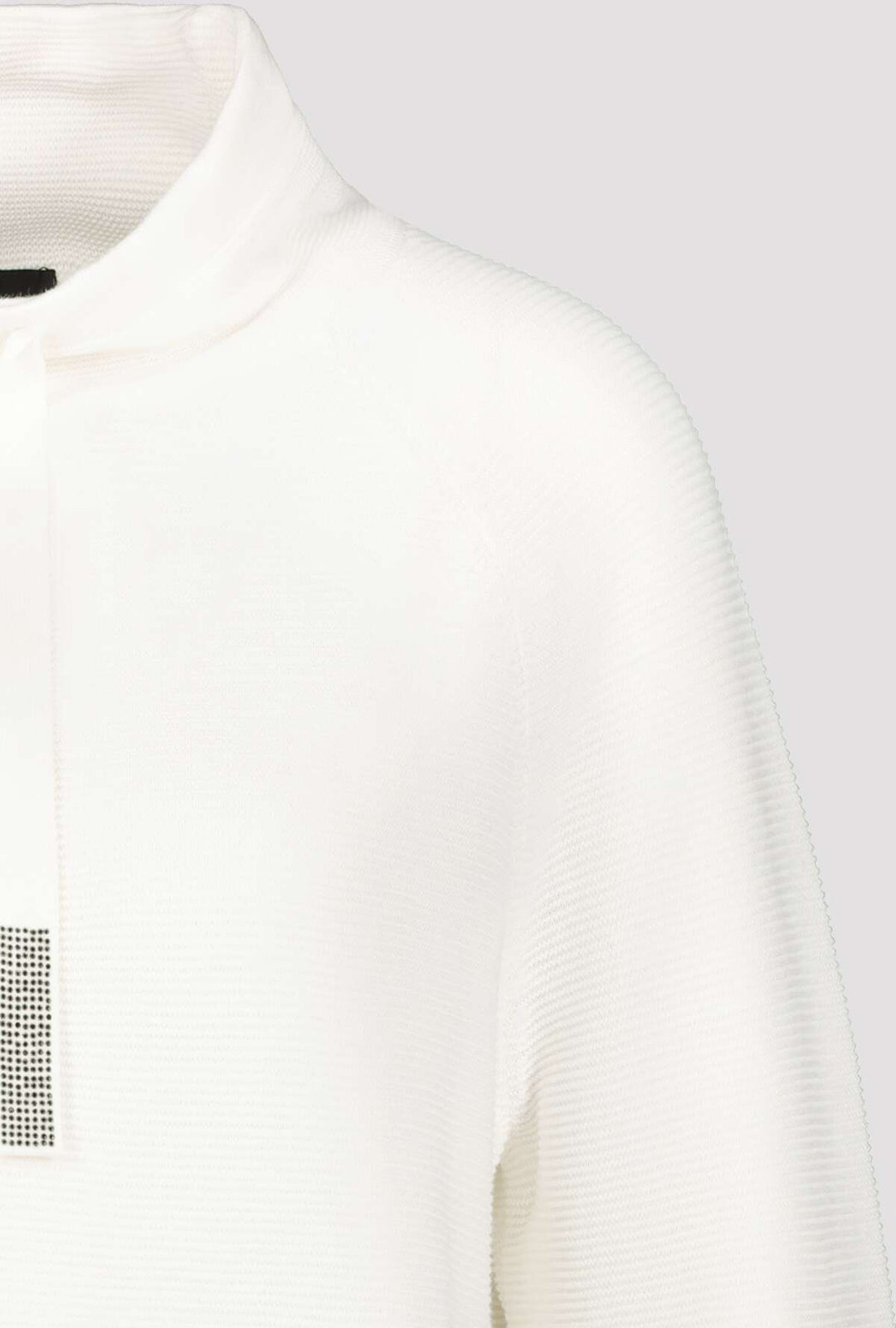 Monari One Tone Off-White Jumper 100% Cotton with Rhinestones Detail | Dotique