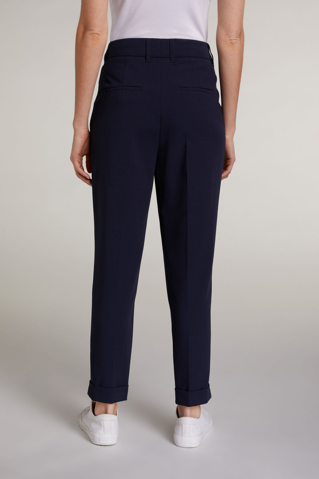 Oui 72712 Navy Trousers Back | Dotique