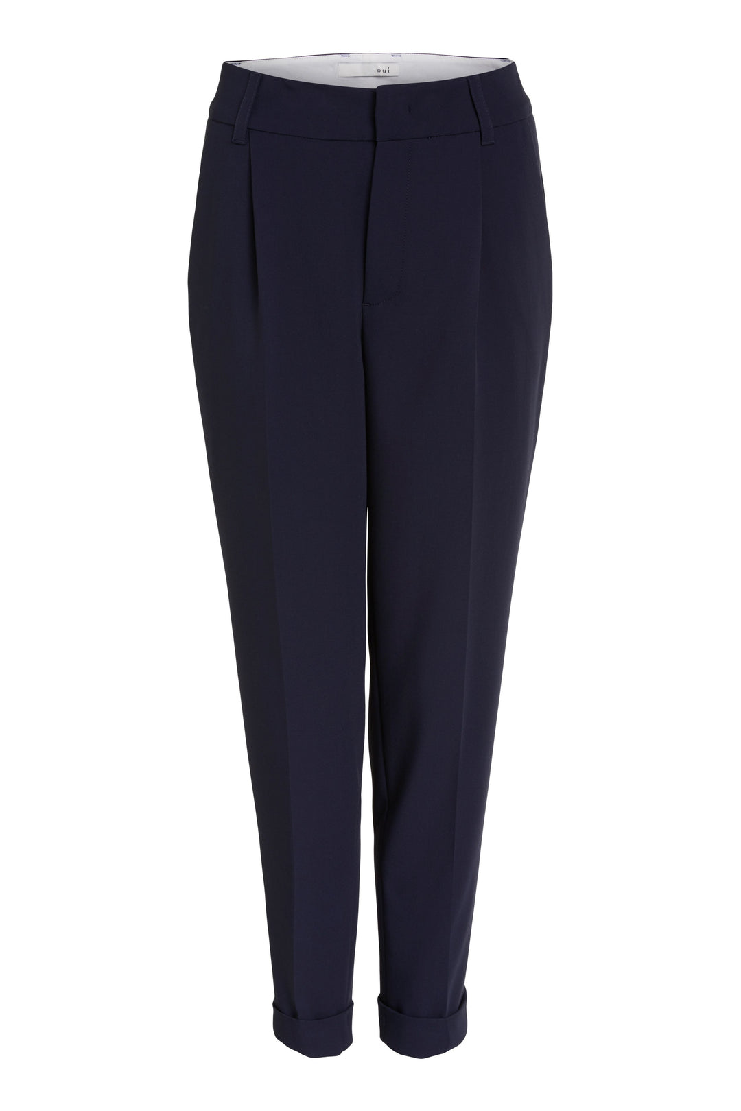 Oui 72712 Navy Trousers Pack Shot | Dotique