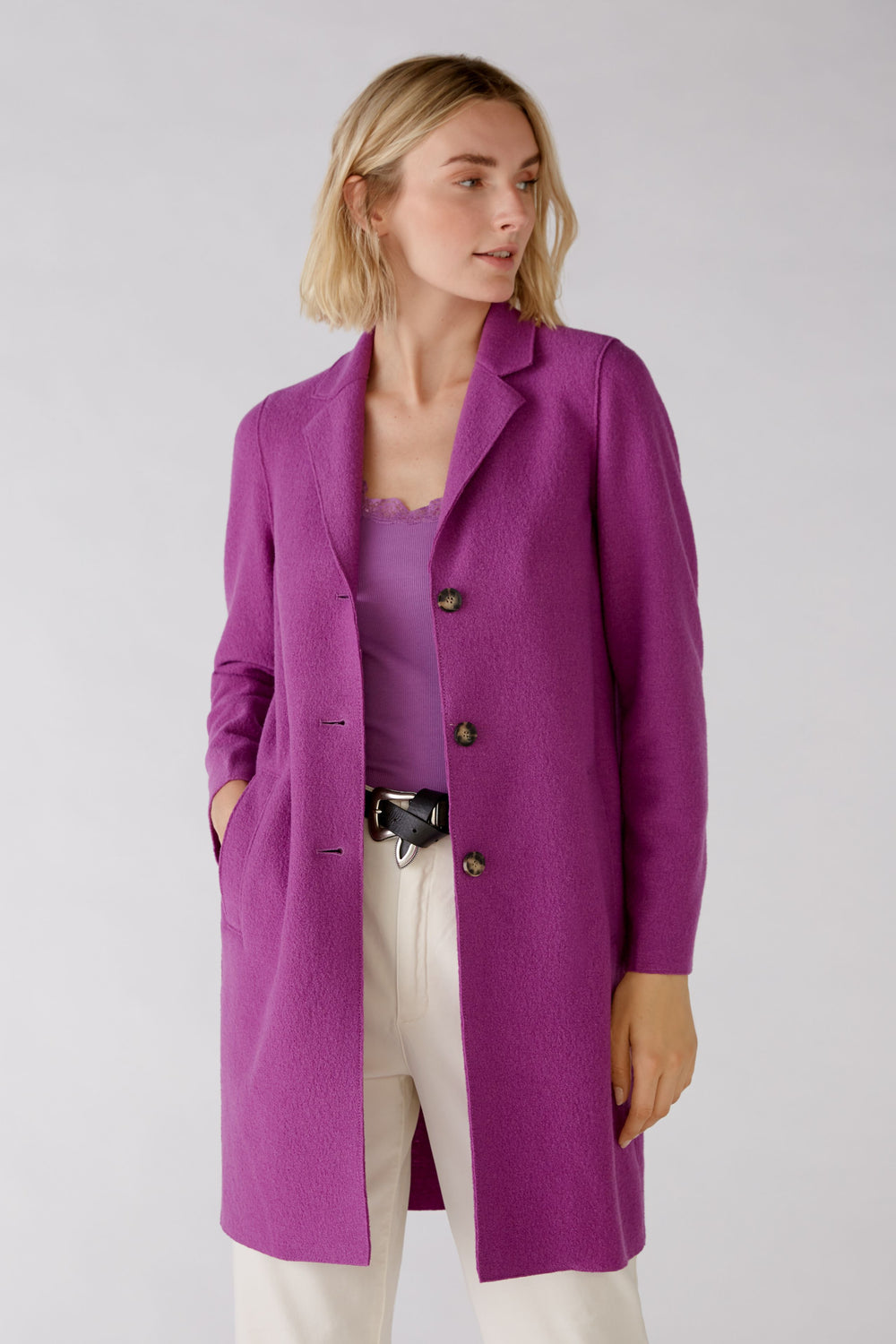 Oui 77627 Coat Pink / Purple | Dotique